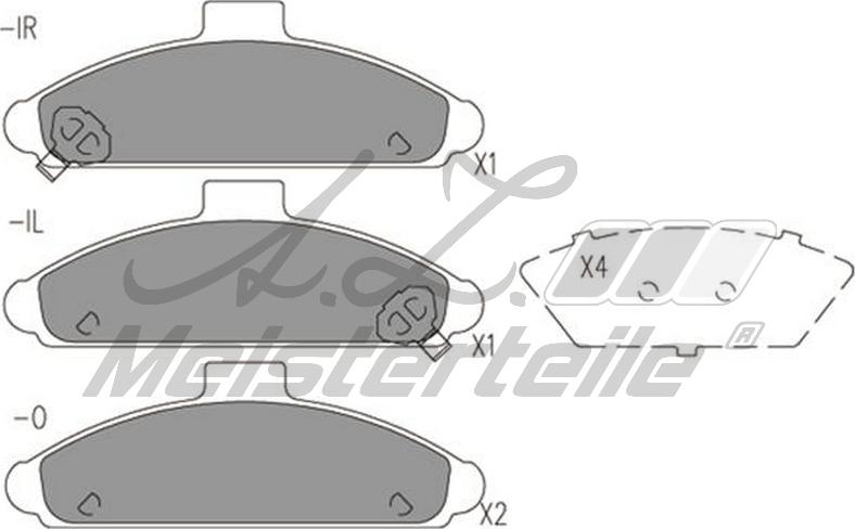 A.Z. Meisterteile AZMT-44-022-2136 - Kit de plaquettes de frein, frein à disque cwaw.fr