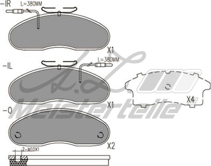 A.Z. Meisterteile AZMT-44-022-2131 - Kit de plaquettes de frein, frein à disque cwaw.fr