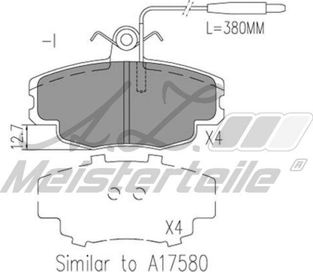 A.Z. Meisterteile AZMT-44-022-2137 - Kit de plaquettes de frein, frein à disque cwaw.fr