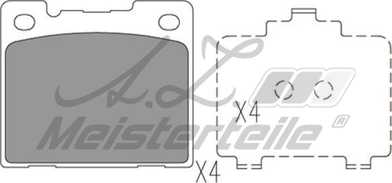 A.Z. Meisterteile AZMT-44-022-2129 - Kit de plaquettes de frein, frein à disque cwaw.fr