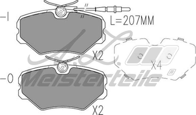 A.Z. Meisterteile AZMT-44-022-2125 - Kit de plaquettes de frein, frein à disque cwaw.fr