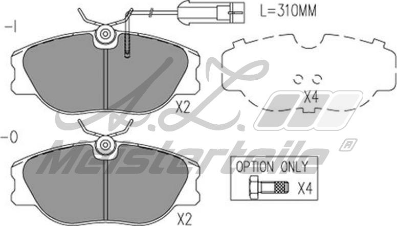 A.Z. Meisterteile AZMT-44-022-2126 - Kit de plaquettes de frein, frein à disque cwaw.fr