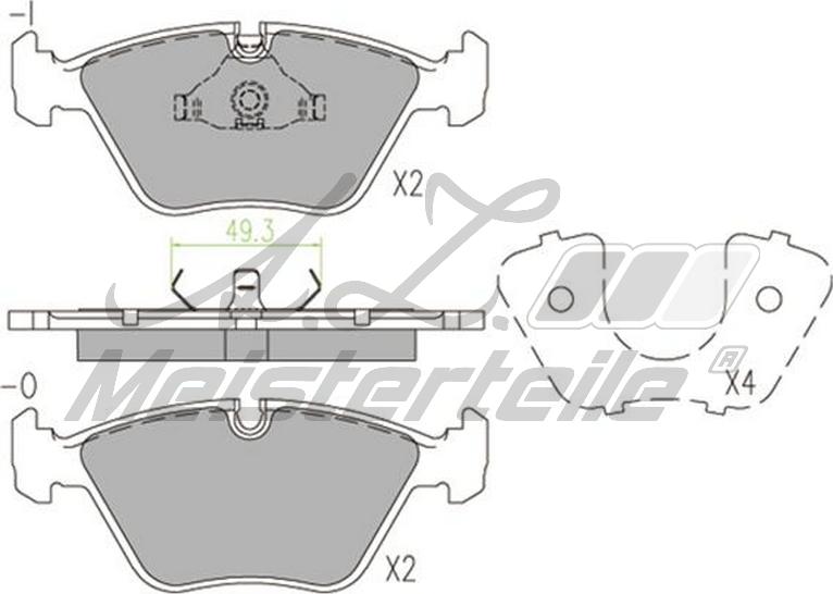 A.Z. Meisterteile AZMT-44-022-2128 - Kit de plaquettes de frein, frein à disque cwaw.fr