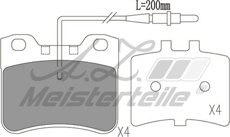 A.Z. Meisterteile AZMT-44-022-2122 - Kit de plaquettes de frein, frein à disque cwaw.fr