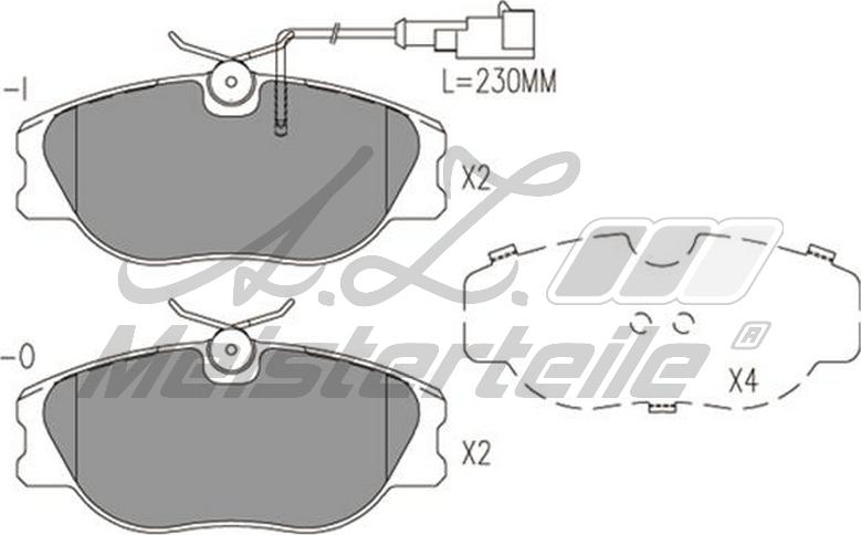 A.Z. Meisterteile AZMT-44-022-2127 - Kit de plaquettes de frein, frein à disque cwaw.fr