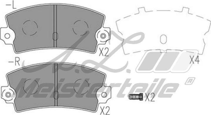 A.Z. Meisterteile AZMT-44-022-2171 - Kit de plaquettes de frein, frein à disque cwaw.fr