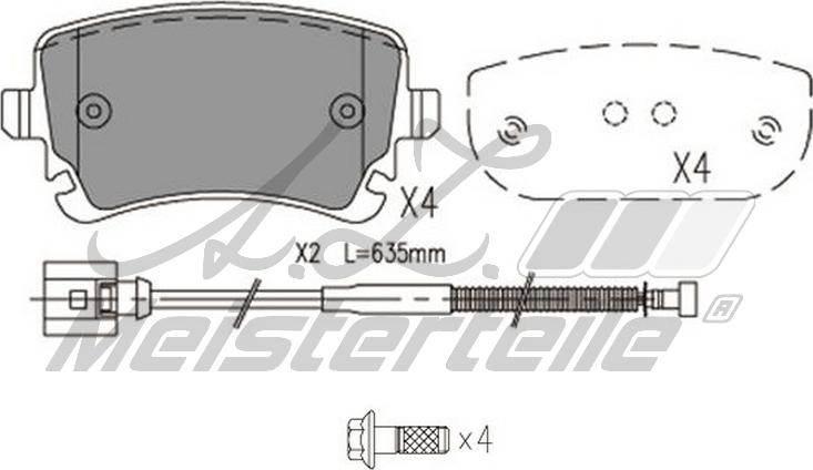 A.Z. Meisterteile AZMT-44-022-2173 - Kit de plaquettes de frein, frein à disque cwaw.fr