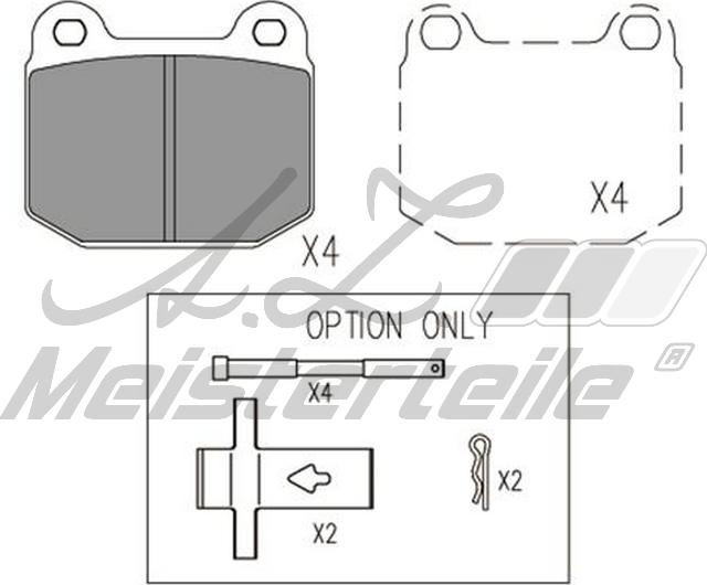 A.Z. Meisterteile AZMT-44-022-2172 - Kit de plaquettes de frein, frein à disque cwaw.fr