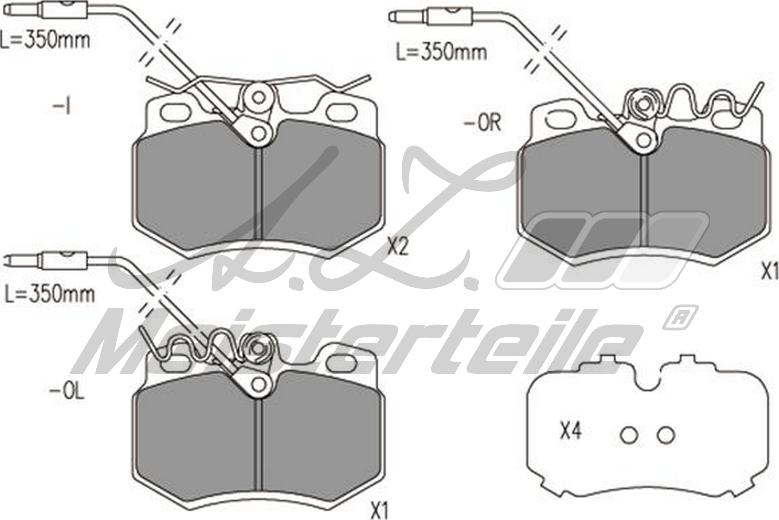 A.Z. Meisterteile AZMT-44-022-2399 - Kit de plaquettes de frein, frein à disque cwaw.fr