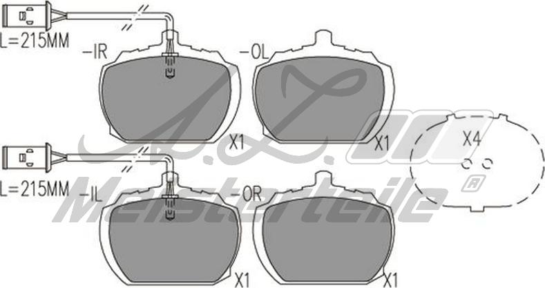 A.Z. Meisterteile AZMT-44-022-2398 - Kit de plaquettes de frein, frein à disque cwaw.fr