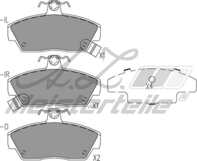 A.Z. Meisterteile AZMT-44-022-2349 - Kit de plaquettes de frein, frein à disque cwaw.fr