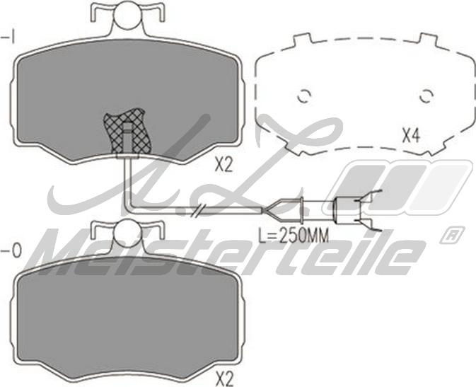 A.Z. Meisterteile AZMT-44-022-2340 - Kit de plaquettes de frein, frein à disque cwaw.fr