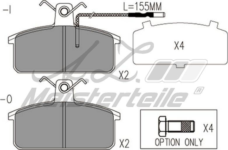 A.Z. Meisterteile AZMT-44-022-2341 - Kit de plaquettes de frein, frein à disque cwaw.fr