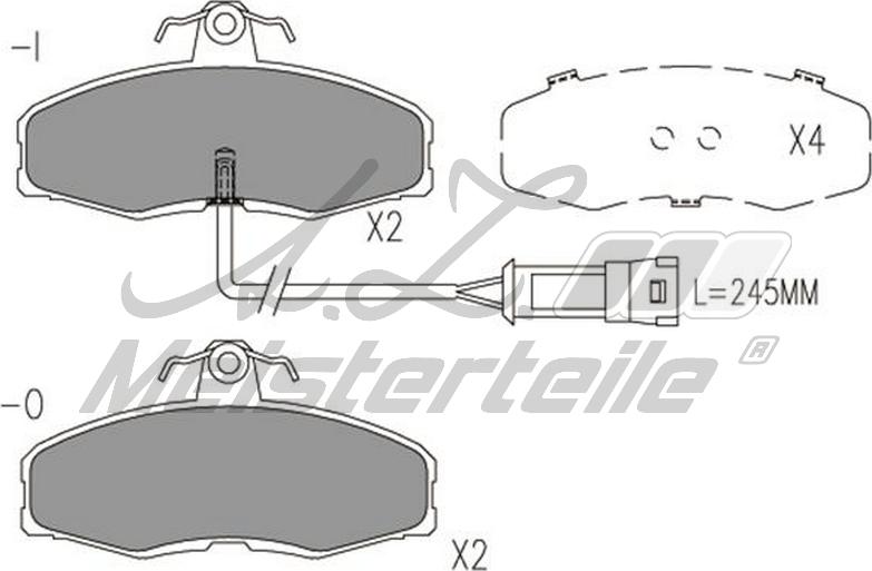 A.Z. Meisterteile AZMT-44-022-2343 - Kit de plaquettes de frein, frein à disque cwaw.fr