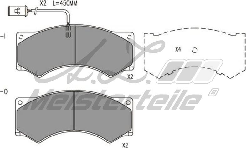 A.Z. Meisterteile AZMT-44-022-2354 - Kit de plaquettes de frein, frein à disque cwaw.fr