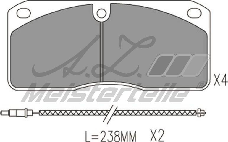 A.Z. Meisterteile AZMT-44-022-2356 - Kit de plaquettes de frein, frein à disque cwaw.fr