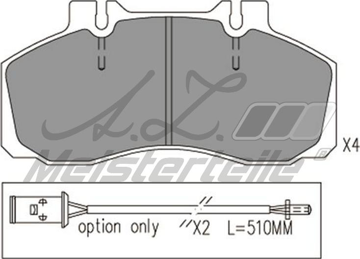 A.Z. Meisterteile AZMT-44-022-2350 - Kit de plaquettes de frein, frein à disque cwaw.fr