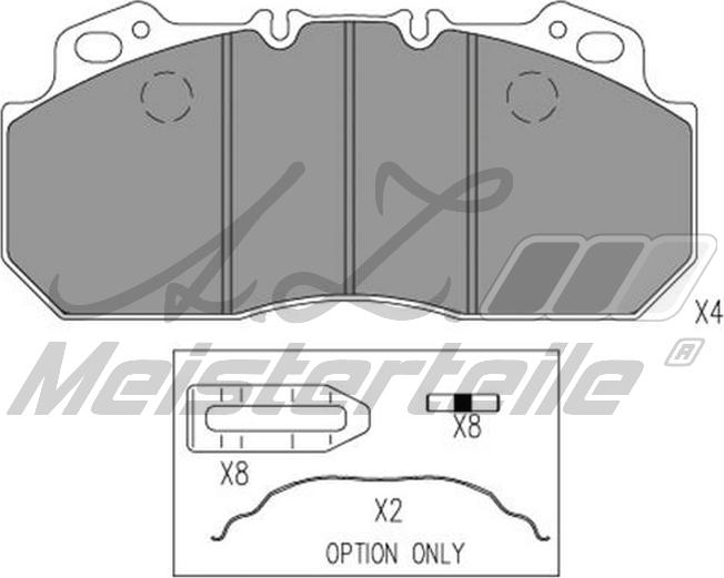 A.Z. Meisterteile AZMT-44-022-2351 - Kit de plaquettes de frein, frein à disque cwaw.fr