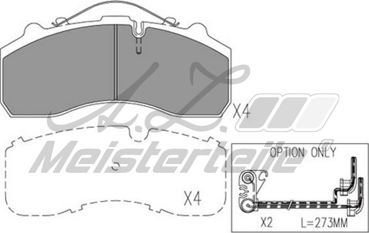 A.Z. Meisterteile AZMT-44-022-2357 - Kit de plaquettes de frein, frein à disque cwaw.fr