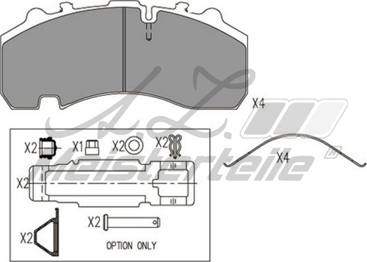 A.Z. Meisterteile AZMT-44-022-2364 - Kit de plaquettes de frein, frein à disque cwaw.fr