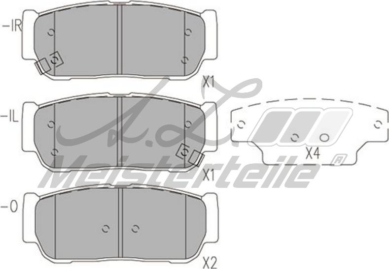 A.Z. Meisterteile AZMT-44-022-2301 - Kit de plaquettes de frein, frein à disque cwaw.fr