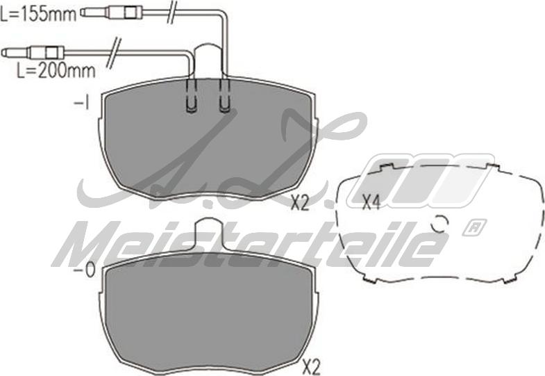 A.Z. Meisterteile AZMT-44-022-2302 - Kit de plaquettes de frein, frein à disque cwaw.fr