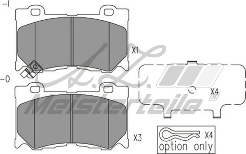 A.Z. Meisterteile AZMT-44-022-2311 - Kit de plaquettes de frein, frein à disque cwaw.fr