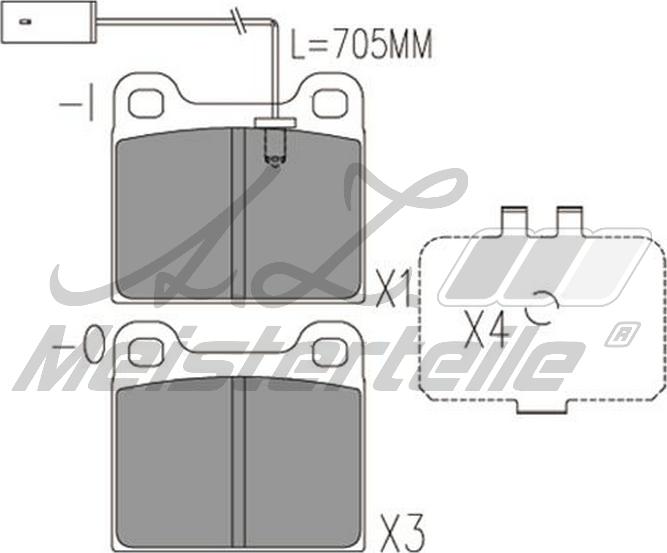 A.Z. Meisterteile AZMT-44-022-2318 - Kit de plaquettes de frein, frein à disque cwaw.fr