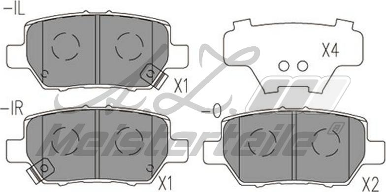 A.Z. Meisterteile AZMT-44-022-2312 - Kit de plaquettes de frein, frein à disque cwaw.fr