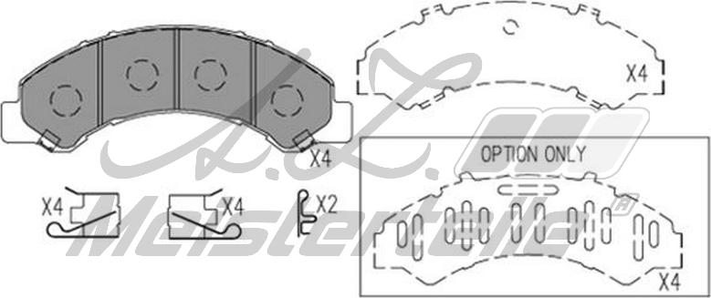 A.Z. Meisterteile AZMT-44-022-2388 - Kit de plaquettes de frein, frein à disque cwaw.fr