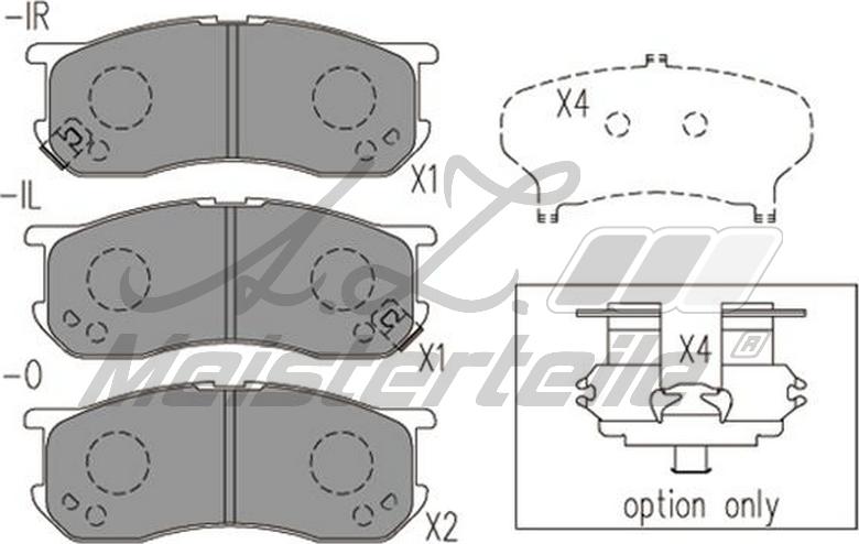 A.Z. Meisterteile AZMT-44-022-2382 - Kit de plaquettes de frein, frein à disque cwaw.fr