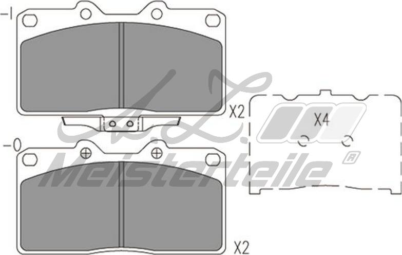 A.Z. Meisterteile AZMT-44-022-2331 - Kit de plaquettes de frein, frein à disque cwaw.fr