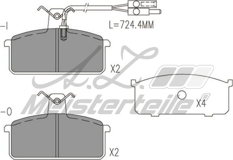 A.Z. Meisterteile AZMT-44-022-2337 - Kit de plaquettes de frein, frein à disque cwaw.fr