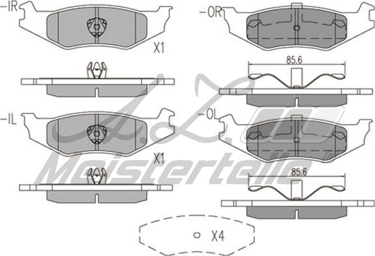 A.Z. Meisterteile AZMT-44-022-2329 - Kit de plaquettes de frein, frein à disque cwaw.fr