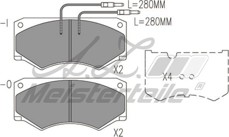 A.Z. Meisterteile AZMT-44-022-2324 - Kit de plaquettes de frein, frein à disque cwaw.fr