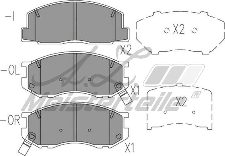 A.Z. Meisterteile AZMT-44-022-2323 - Kit de plaquettes de frein, frein à disque cwaw.fr