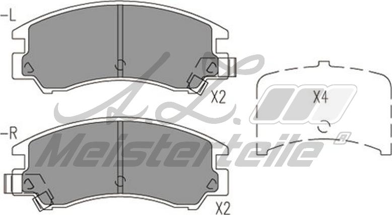 A.Z. Meisterteile AZMT-44-022-2322 - Kit de plaquettes de frein, frein à disque cwaw.fr