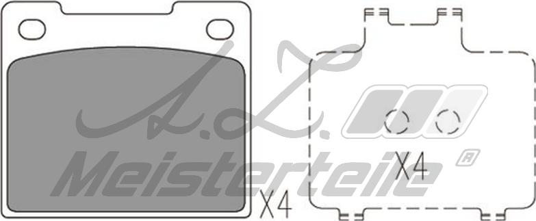 A.Z. Meisterteile AZMT-44-022-2374 - Kit de plaquettes de frein, frein à disque cwaw.fr