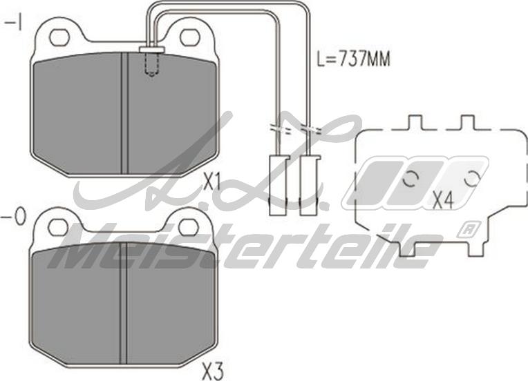 A.Z. Meisterteile AZMT-44-022-2376 - Kit de plaquettes de frein, frein à disque cwaw.fr