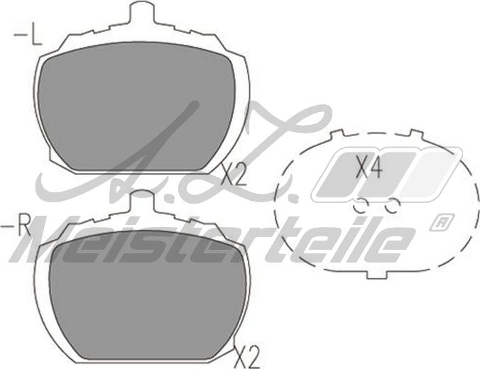 A.Z. Meisterteile AZMT-44-022-2299 - Kit de plaquettes de frein, frein à disque cwaw.fr