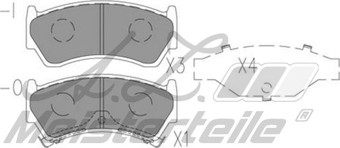 A.Z. Meisterteile AZMT-44-022-2297 - Kit de plaquettes de frein, frein à disque cwaw.fr