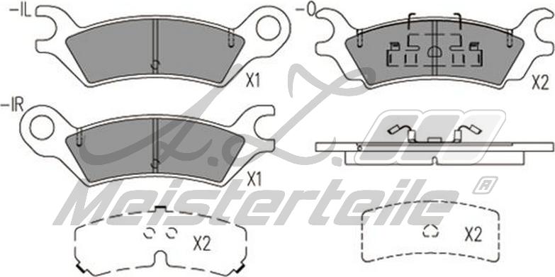 A.Z. Meisterteile AZMT-44-022-2245 - Kit de plaquettes de frein, frein à disque cwaw.fr