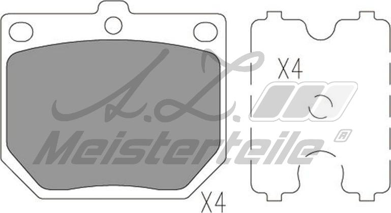 A.Z. Meisterteile AZMT-44-022-2240 - Kit de plaquettes de frein, frein à disque cwaw.fr