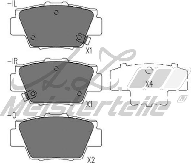 A.Z. Meisterteile AZMT-44-022-2250 - Kit de plaquettes de frein, frein à disque cwaw.fr