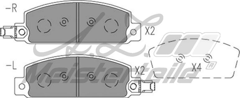 A.Z. Meisterteile AZMT-44-022-2251 - Kit de plaquettes de frein, frein à disque cwaw.fr