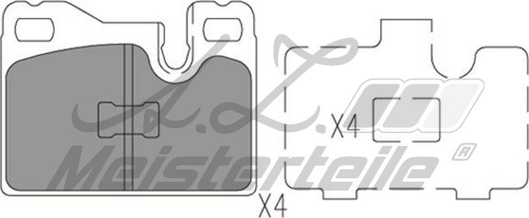 A.Z. Meisterteile AZMT-44-022-2258 - Kit de plaquettes de frein, frein à disque cwaw.fr