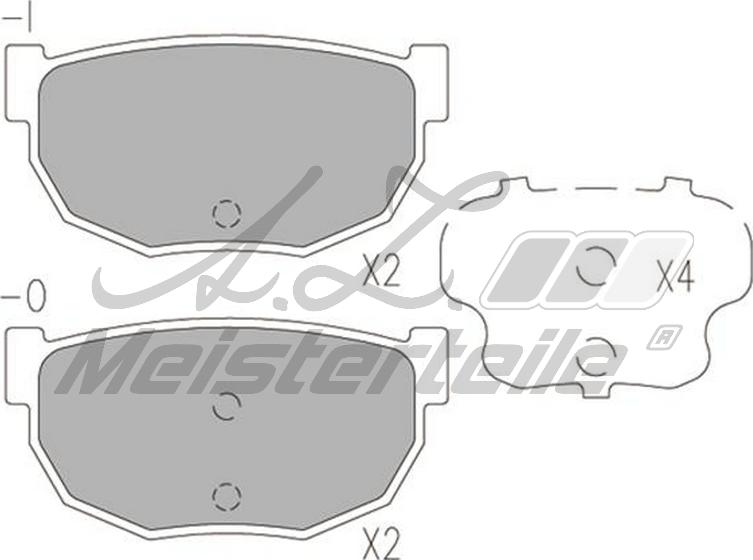 A.Z. Meisterteile AZMT-44-022-2253 - Kit de plaquettes de frein, frein à disque cwaw.fr