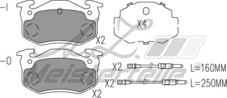 A.Z. Meisterteile AZMT-44-022-2264 - Kit de plaquettes de frein, frein à disque cwaw.fr