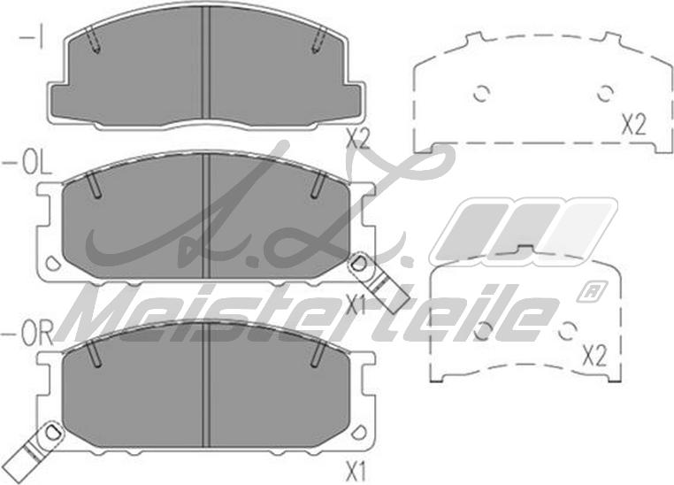 A.Z. Meisterteile AZMT-44-022-2265 - Kit de plaquettes de frein, frein à disque cwaw.fr