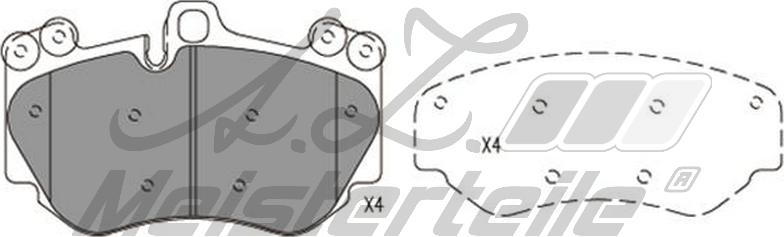 A.Z. Meisterteile AZMT-44-022-2204 - Kit de plaquettes de frein, frein à disque cwaw.fr